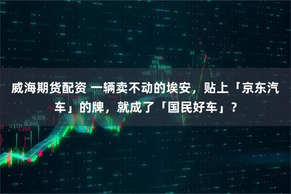 威海期货配资 一辆卖不动的埃安，贴上「京东汽车」的牌，就成了「国民好车」？