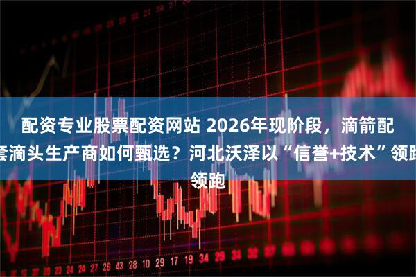 配资专业股票配资网站 2026年现阶段，滴箭配套滴头生产商如何甄选？河北沃泽以“信誉+技术”领跑